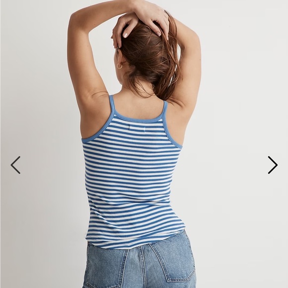 NWT Madewell brightside 90s tank in stripe - Picture 3 of 5